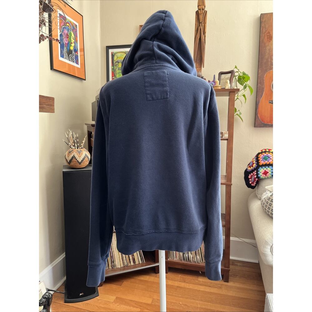 Aeropostale Hoodie XXL Sweatshirt Blue Womens Full Zip Spellout Glitter Y2K 90s - Picture 5 of 9